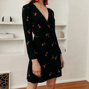 Rails Cherry Print Wrap Dress